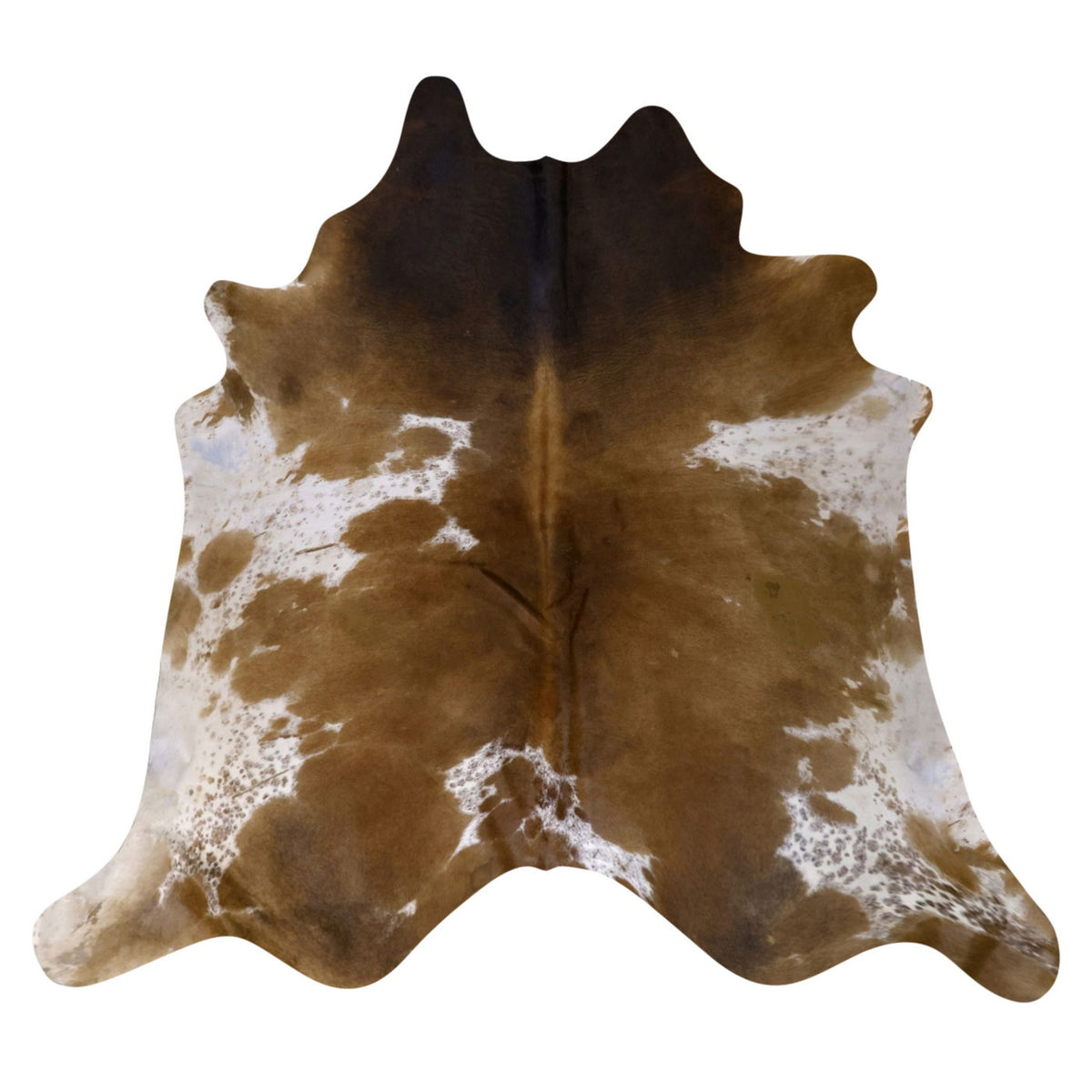 Natural Brazilian Cowhide Rug -  Caramel, Espresso & Ivory
