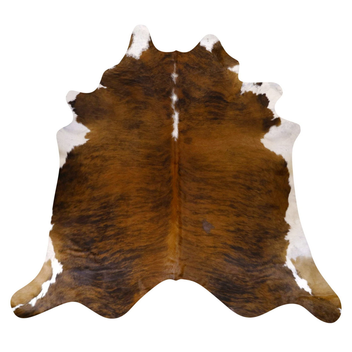 Natural Brazilian Cowhide Rug -  Mocha, Chocolate & Ivory