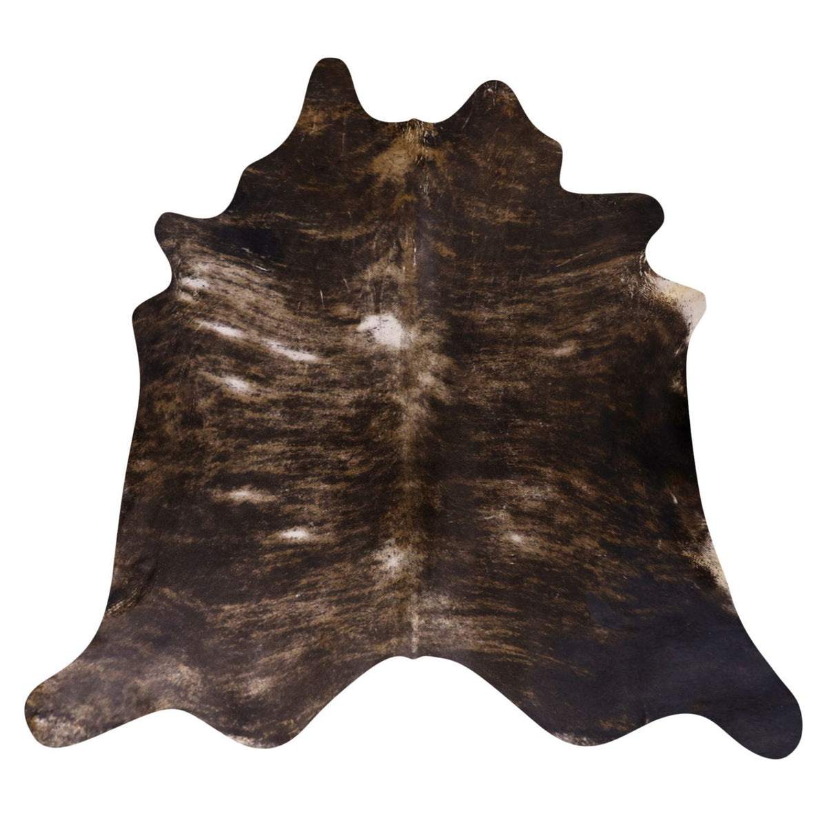 Natural Brazilian Cowhide Rug -  Espresso, Mocha & Ivory