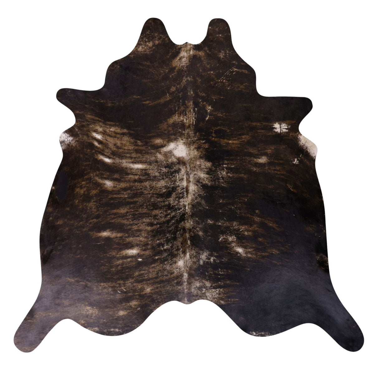 Natural Brazilian Cowhide Rug -  Espresso, Mocha & Ivory