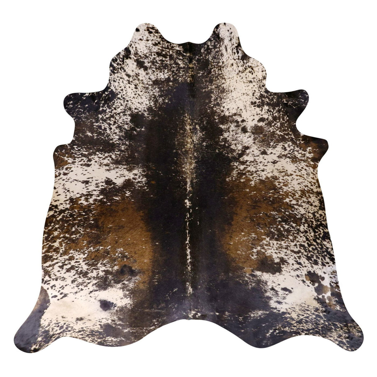 Natural Brazilian Cowhide Rug -  Espresso, Mocha & Ivory