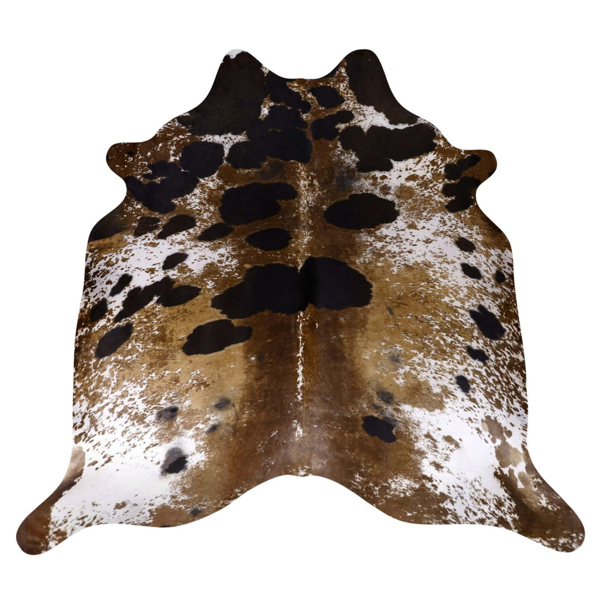 Natural Brazilian Cowhide Rug -  Mocha, Espresso & Ivory