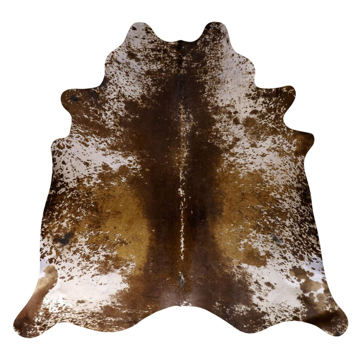 Natural Brazilian Cowhide Rug -  Chocolate, Mocha & Ivory