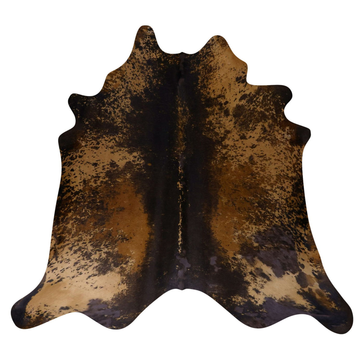Natural Brazilian Cowhide Rug -  Espresso, Caramel & Chocolate