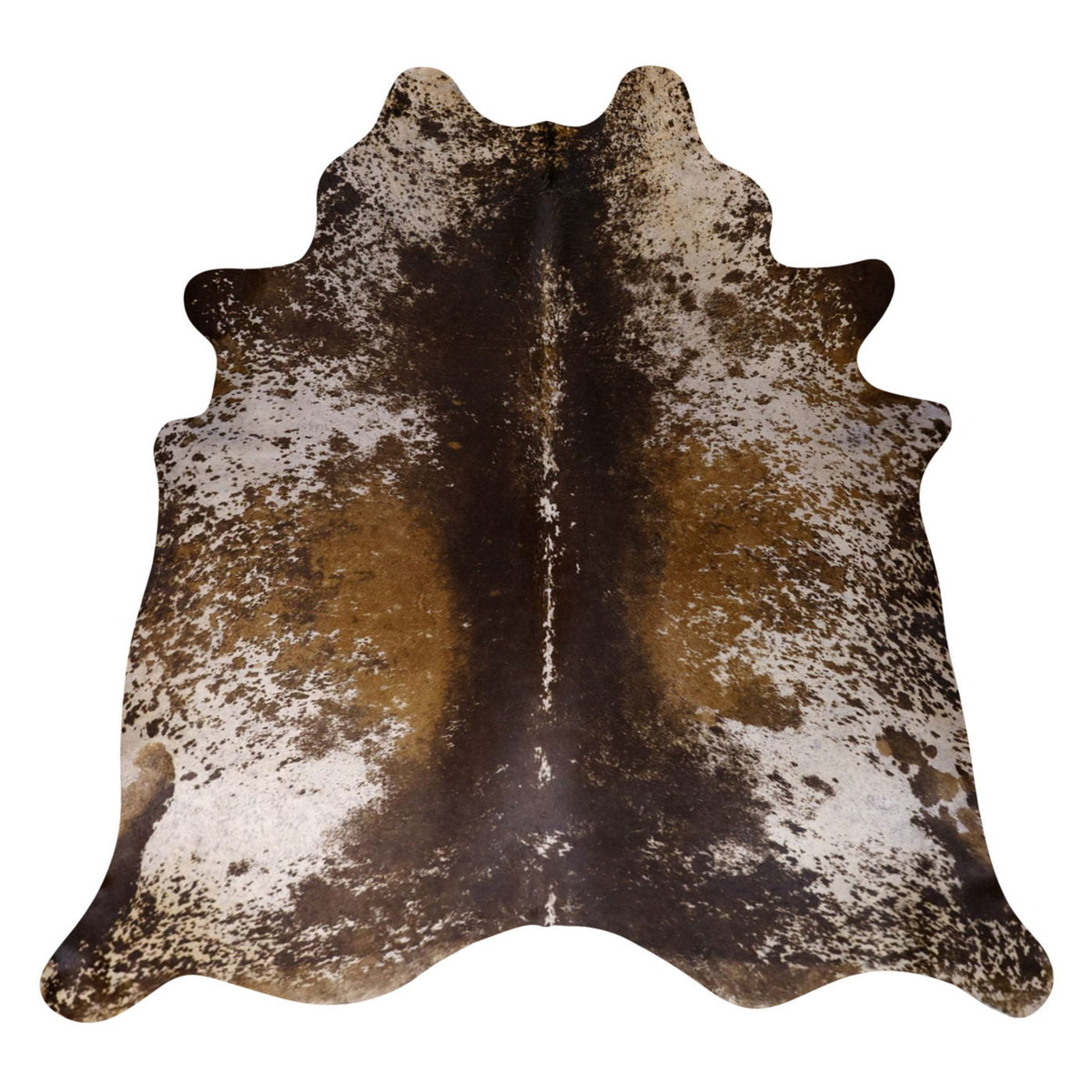 Natural Brazilian Cowhide Rug -  Chocolate, Ivory & Mocha