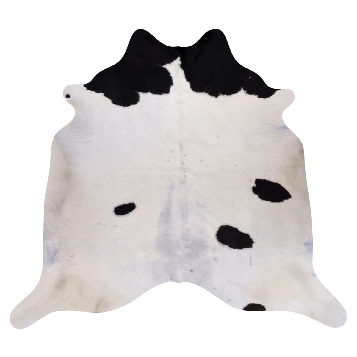 Natural Brazilian Cowhide Rug -  Ivory & Espresso