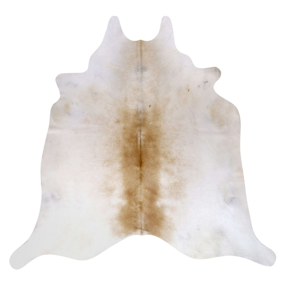 Natural Brazilian Cowhide Rug -  Ivory & Caramel