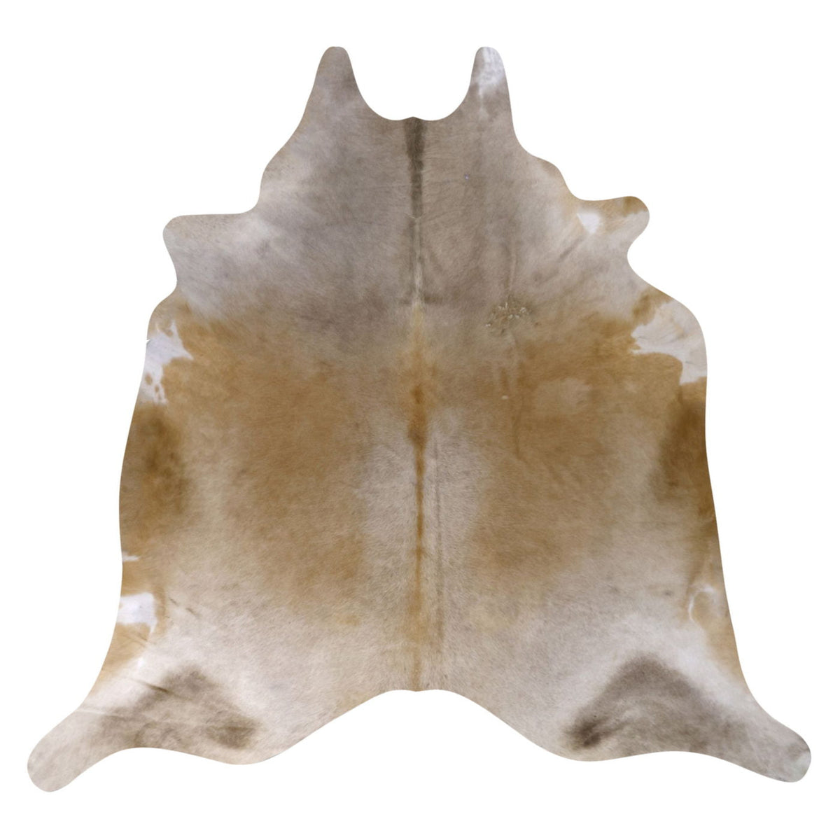 Natural Brazilian Cowhide Rug -  Grey, Caramel & Ivory