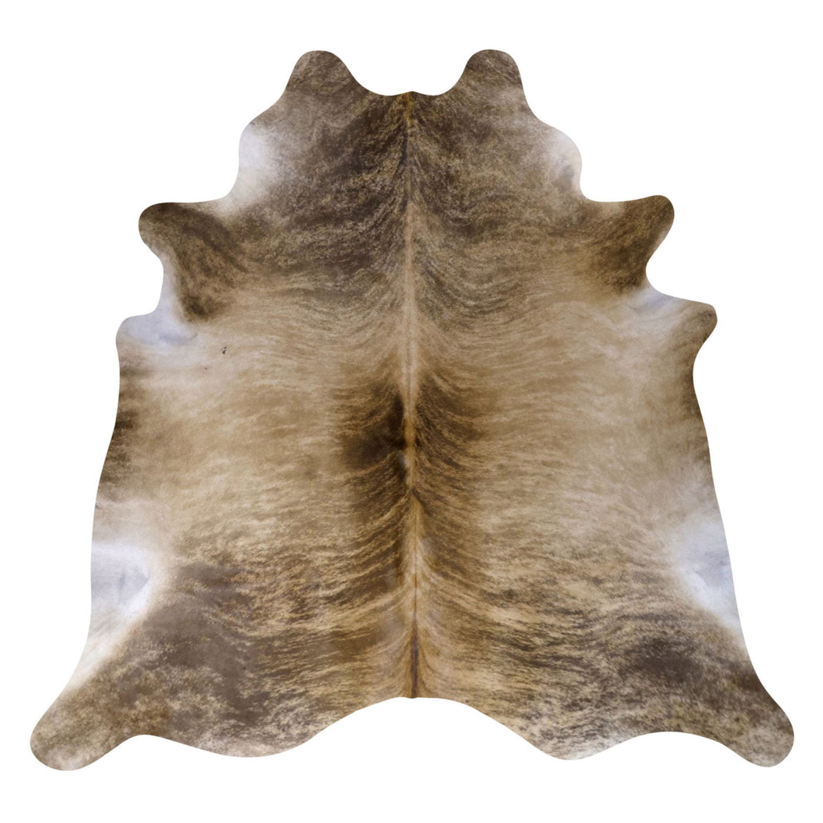 Natural Brazilian Cowhide Rug -  Mushroom, Taupe & Ivory