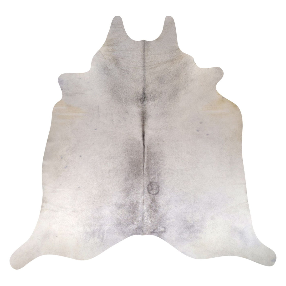 Natural Brazilian Cowhide Rug -  Ivory & Grey