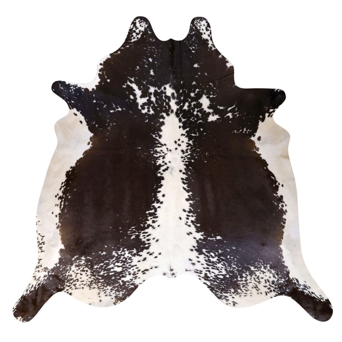 Natural Brazilian Cowhide Rug -  Espresso, Ivory & Chocolate