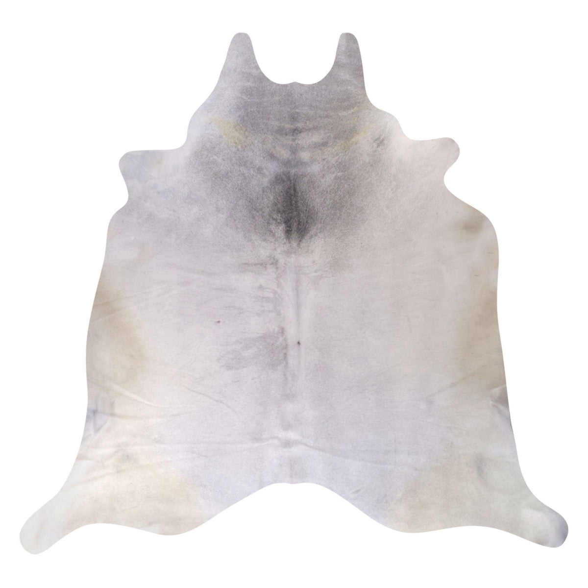 Natural Brazilian Cowhide Rug -  Ivory & Grey