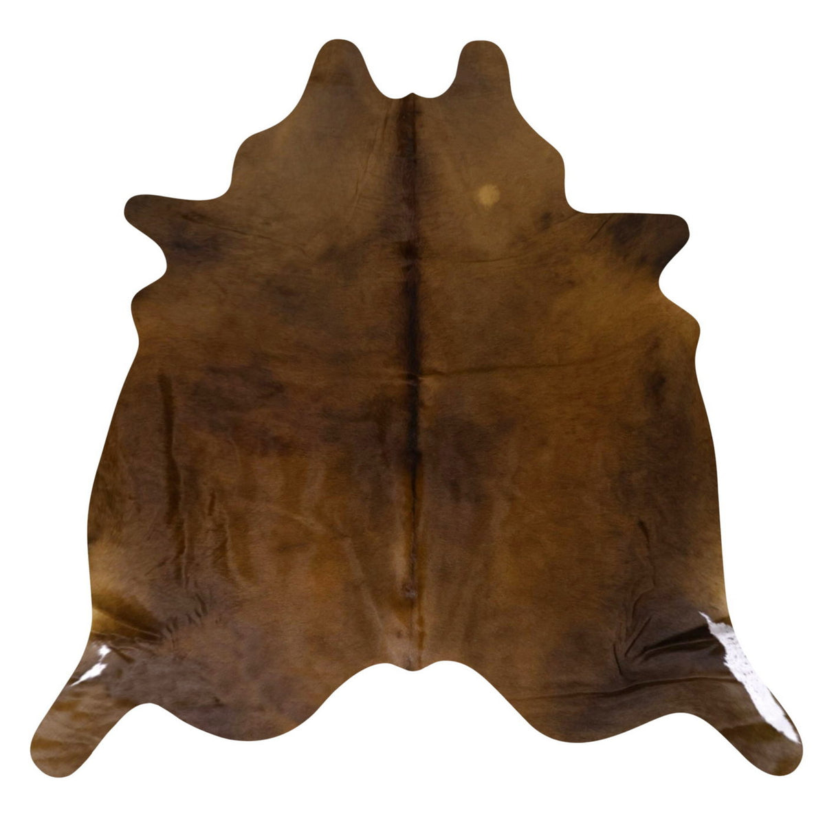 Natural Brazilian Cowhide Rug -  Mocha, Chocolate & Ivory