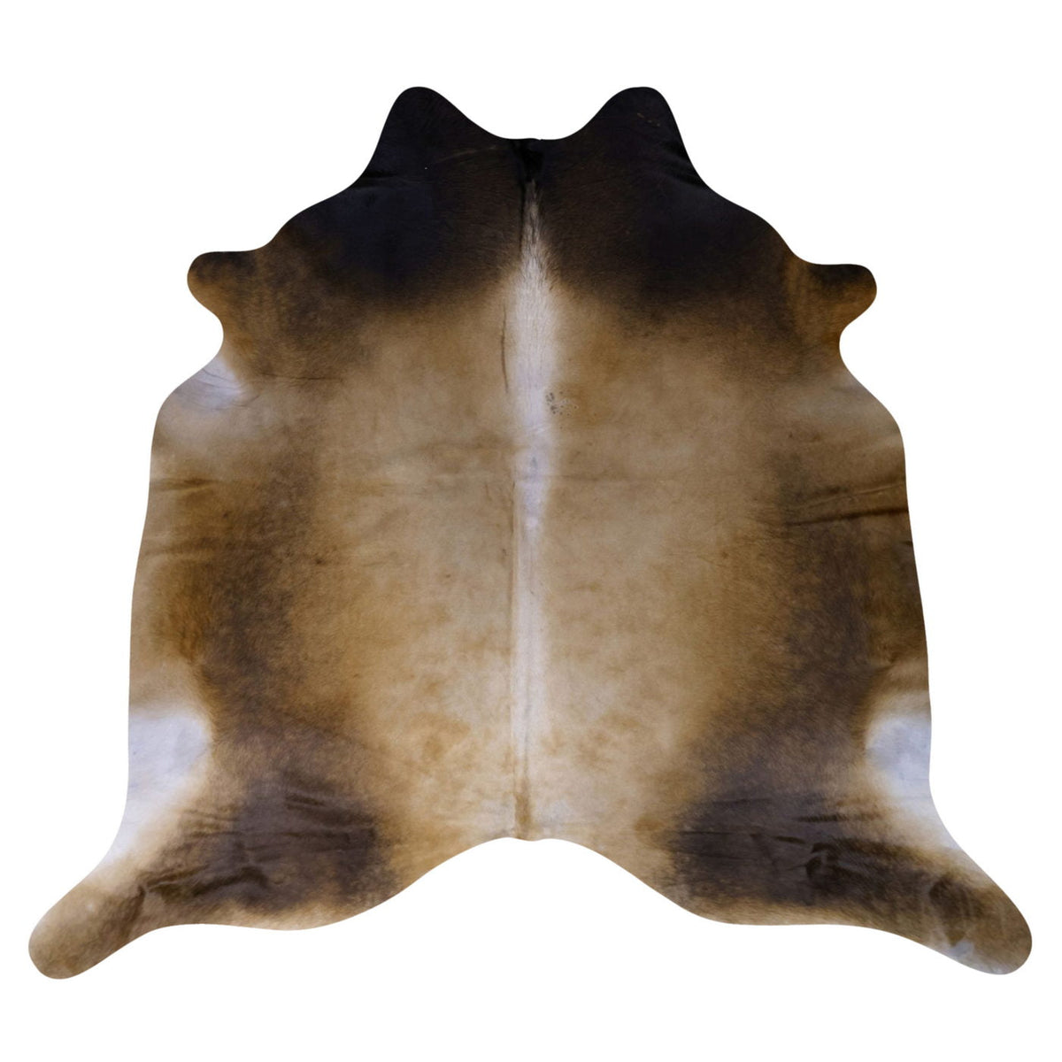 Natural Brazilian Cowhide Rug -  Caramel, Espresso & Ivory