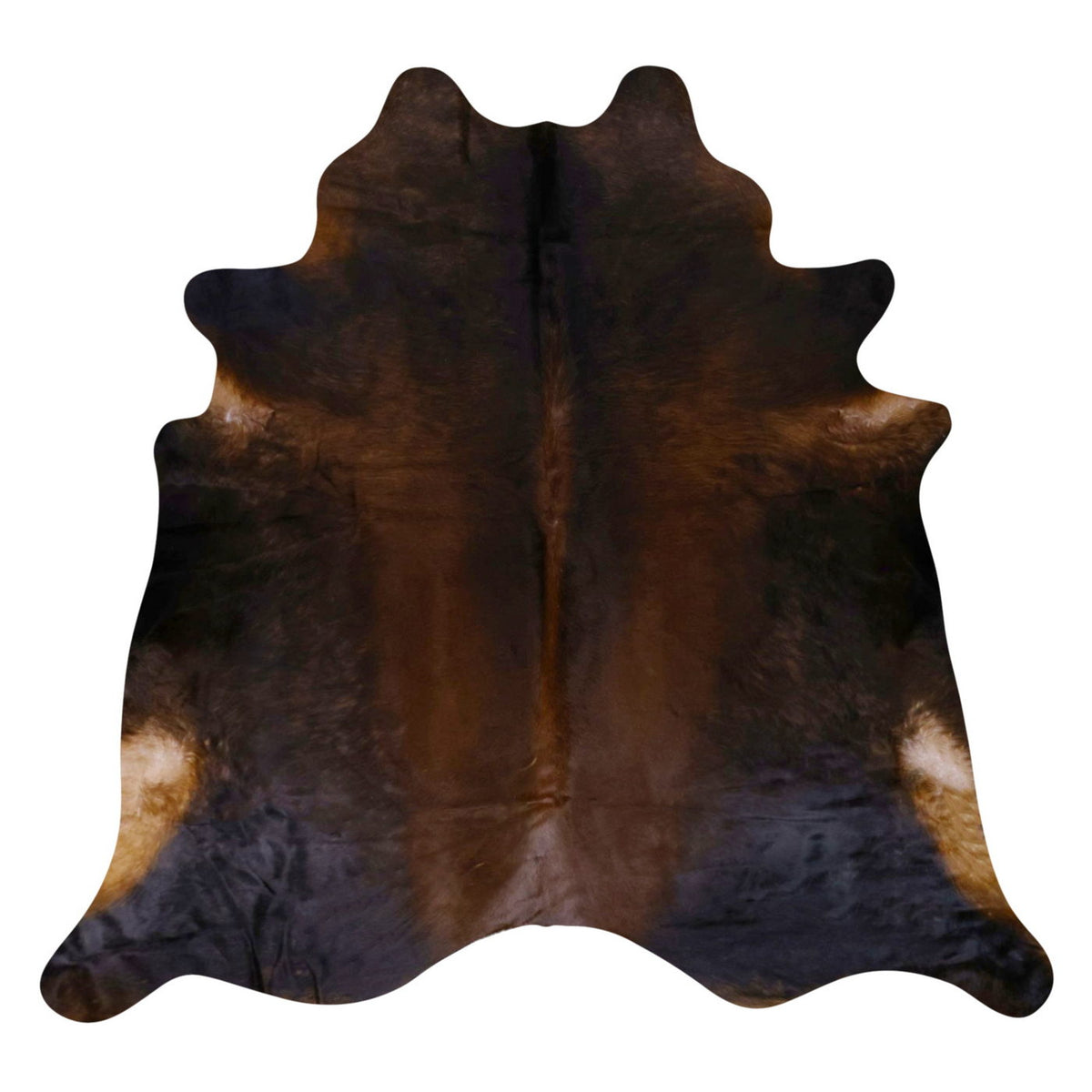 Natural Brazilian Cowhide Rug -  Espresso, Mocha & Ivory