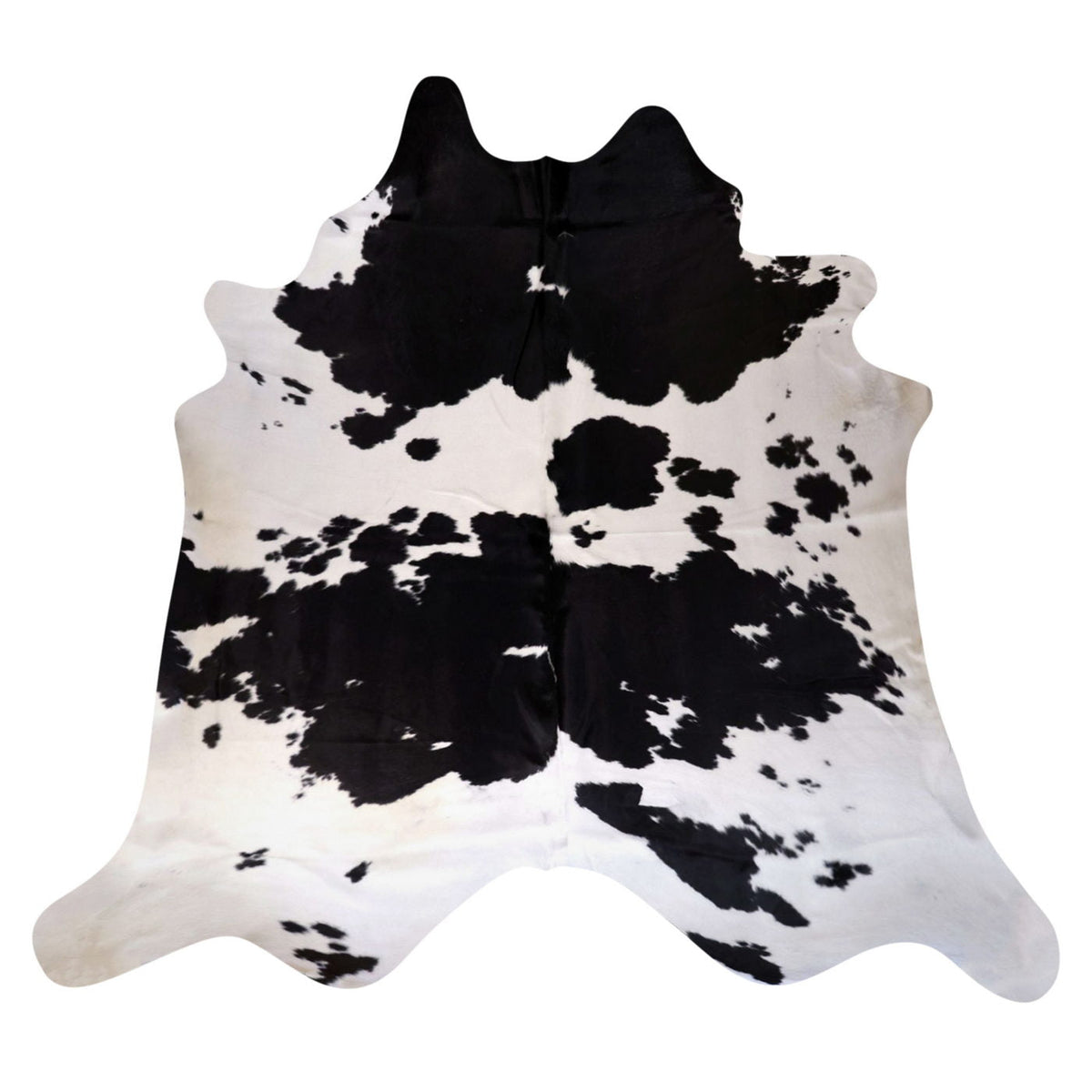 Natural Brazilian Cowhide Rug -  Espresso & Ivory