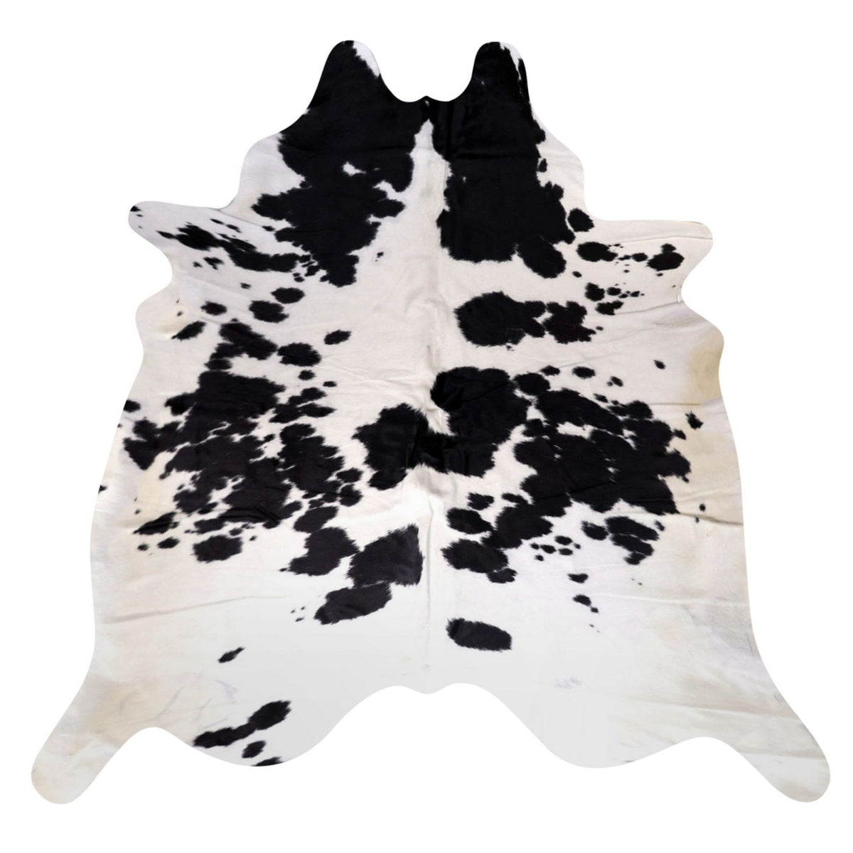 Natural Brazilian Cowhide Rug -  Ivory & Espresso