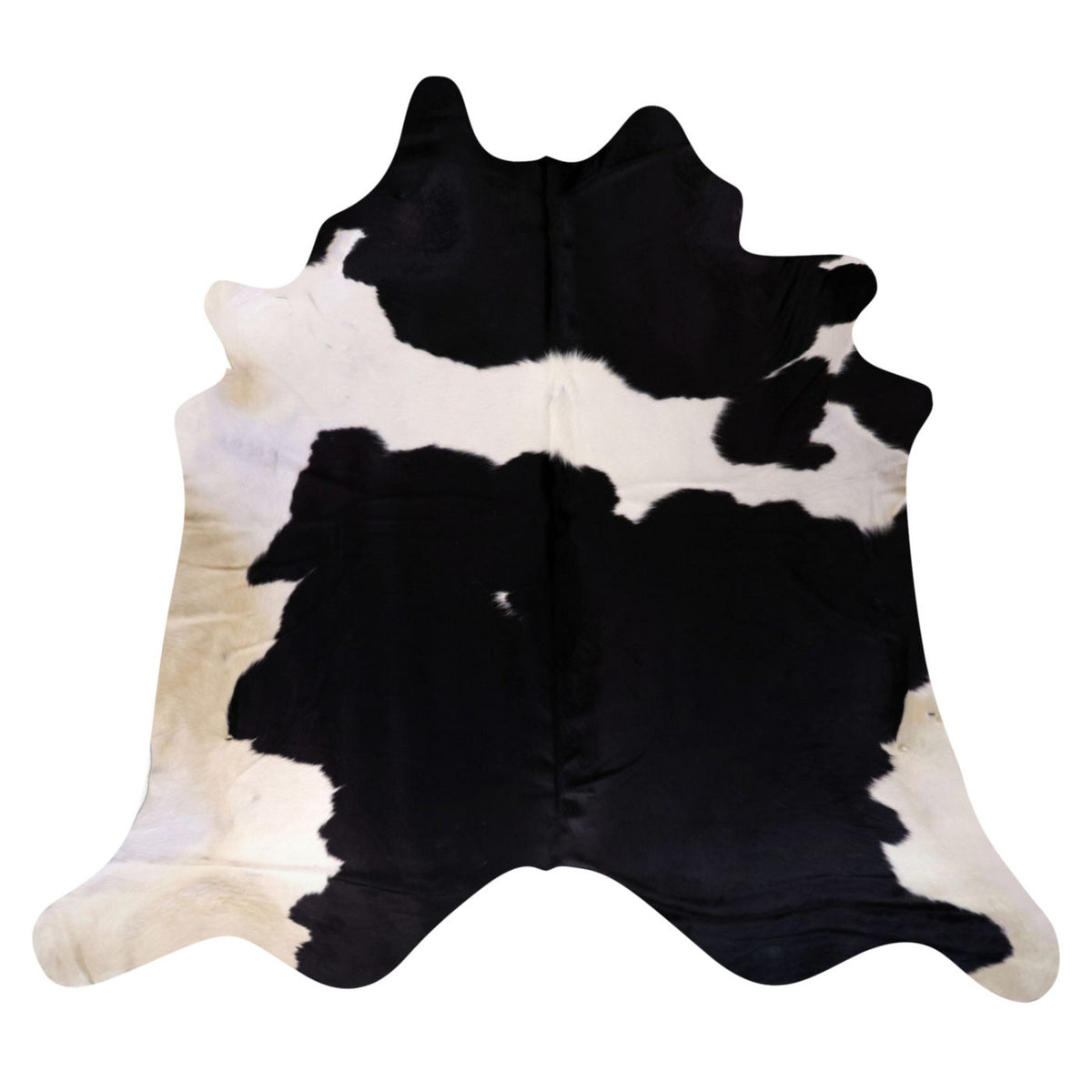 Natural Brazilian Cowhide Rug -  Espresso & Ivory