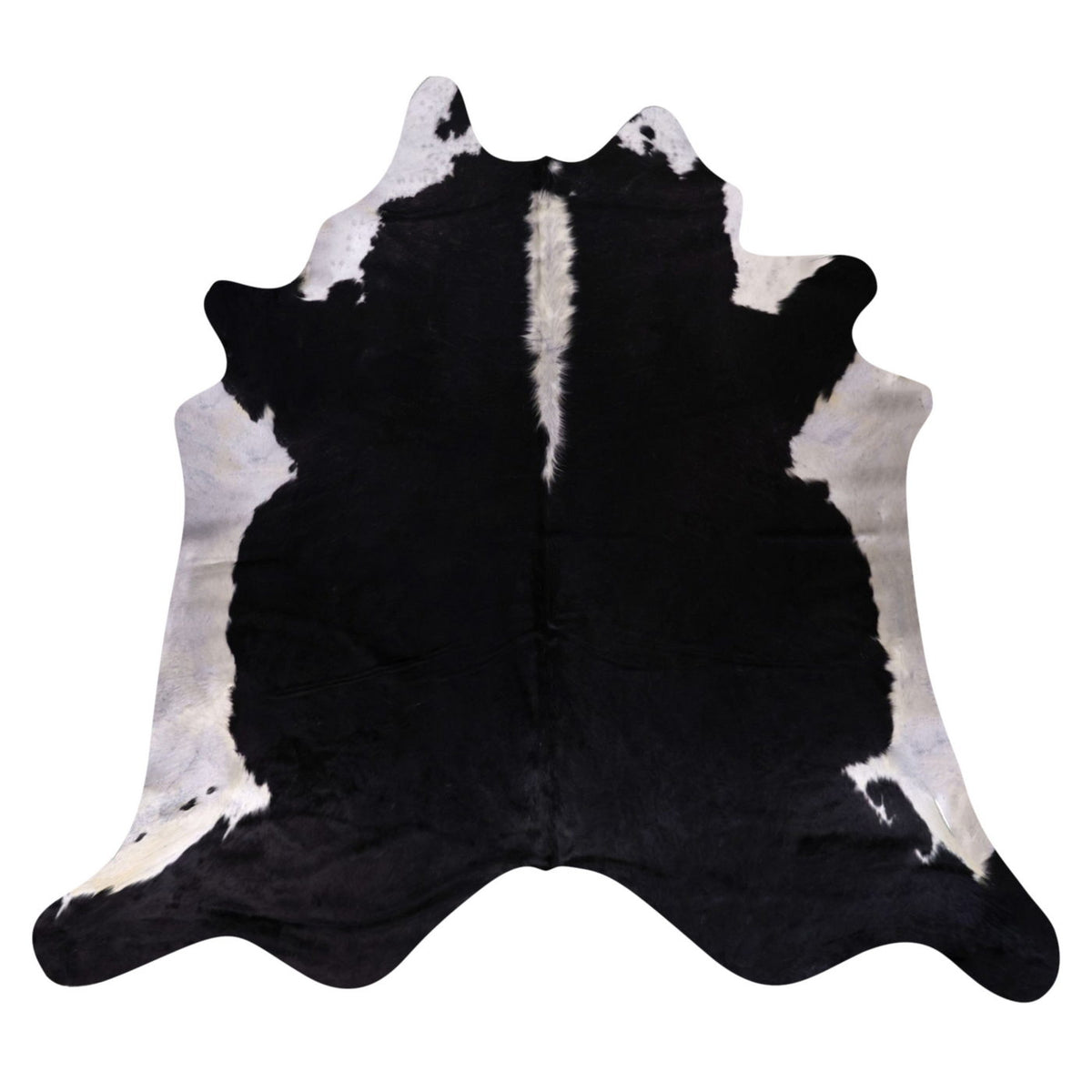 Natural Brazilian Cowhide Rug -  Espresso & Ivory