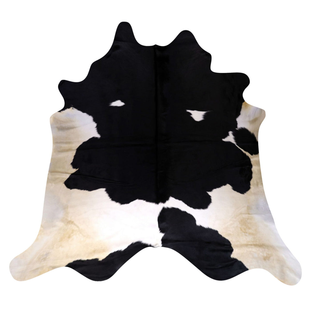 Natural Brazilian Cowhide Rug -  Espresso, Ivory & Caramel