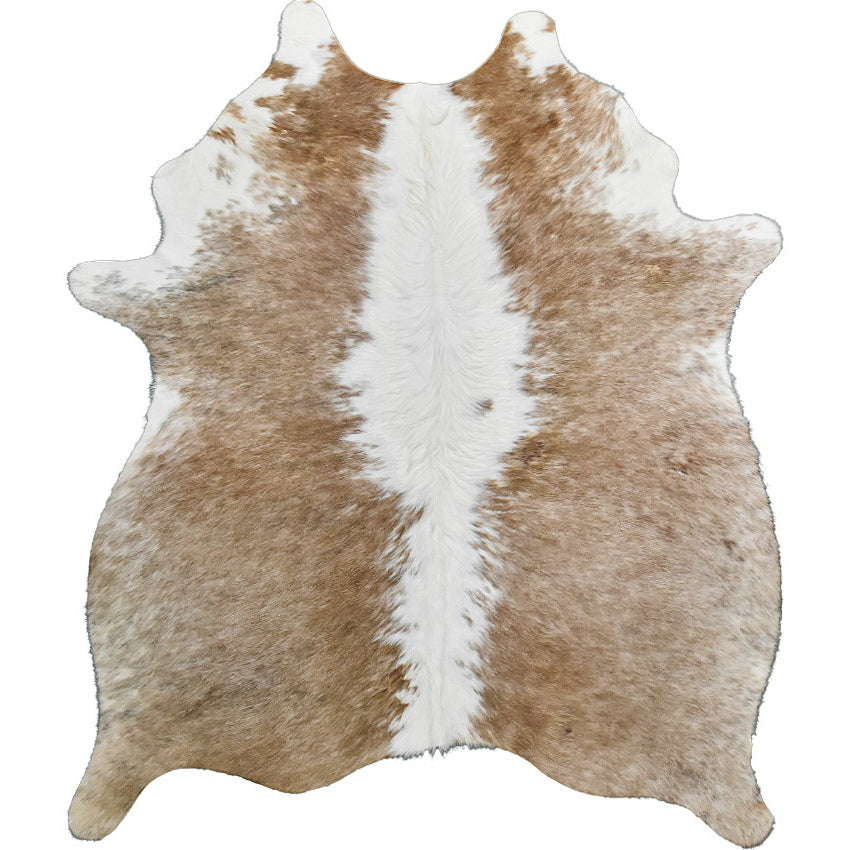 Natural Brazilian Cowhide Rug -  Caramel, Taupe & Ivory