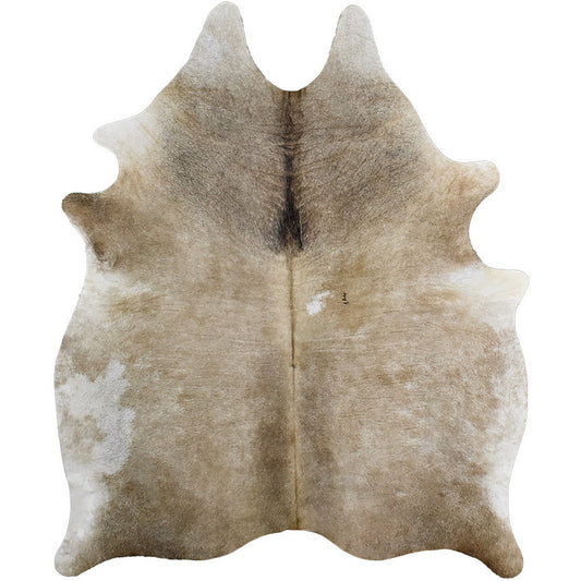 Natural Brazilian Cowhide Rug -  Taupe, Caramel & Ivory