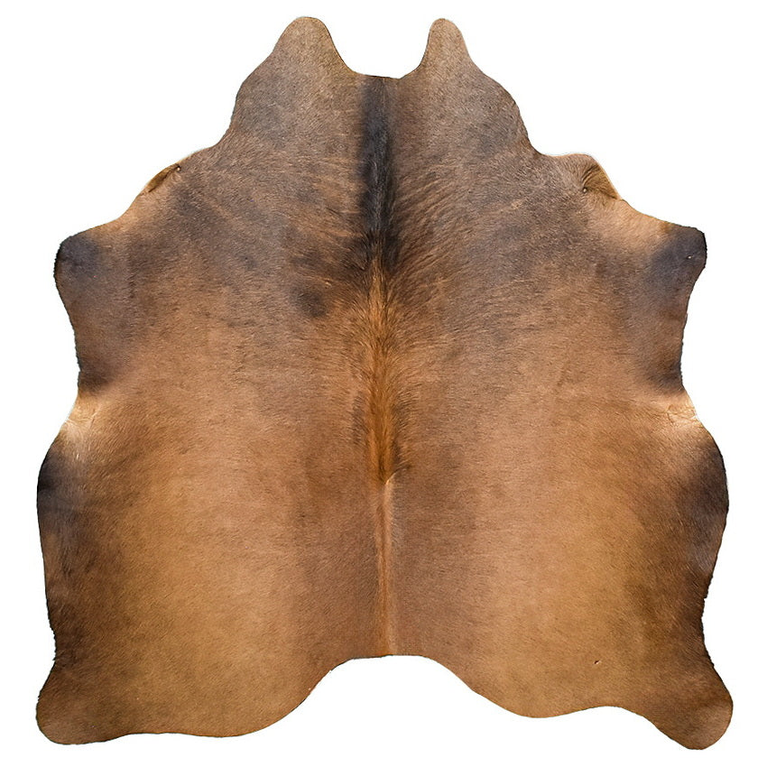 Natural Brazilian Cowhide Rug -  Mocha, Caramel & Charcoal