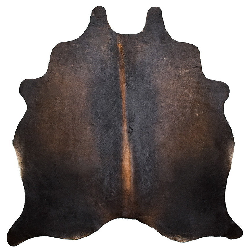 Natural Brazilian Cowhide Rug -  Charcoal, Mocha & Chocolate