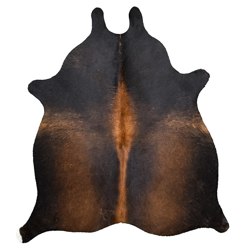 Natural Brazilian Cowhide Rug -  Charcoal, Mocha & Espresso