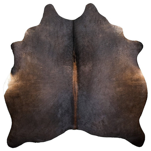 Natural Brazilian Cowhide Rug -  Charcoal, Mocha & Chocolate