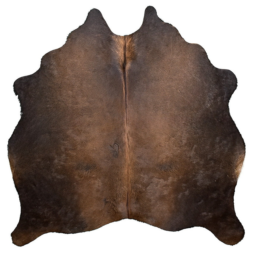 Natural Brazilian Cowhide Rug -  Chocolate, Mocha & Charcoal