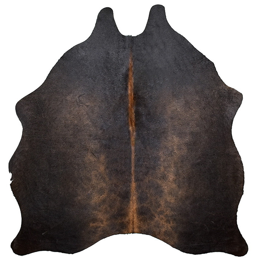 Natural Brazilian Cowhide Rug -  Charcoal, Mocha & Chocolate