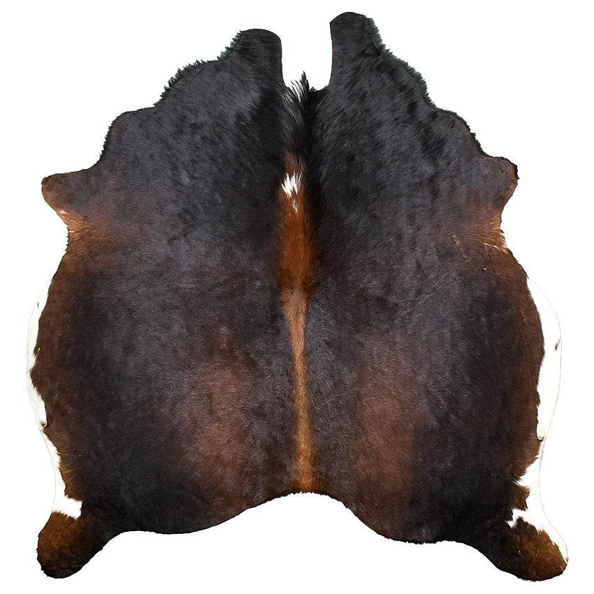 Natural Brazilian Cowhide Rug -  Espresso, Mocha & Ivory