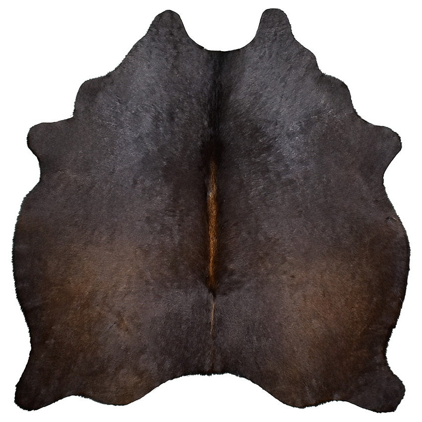 Natural Brazilian Cowhide Rug -  Charcoal, Chocolate & Mocha