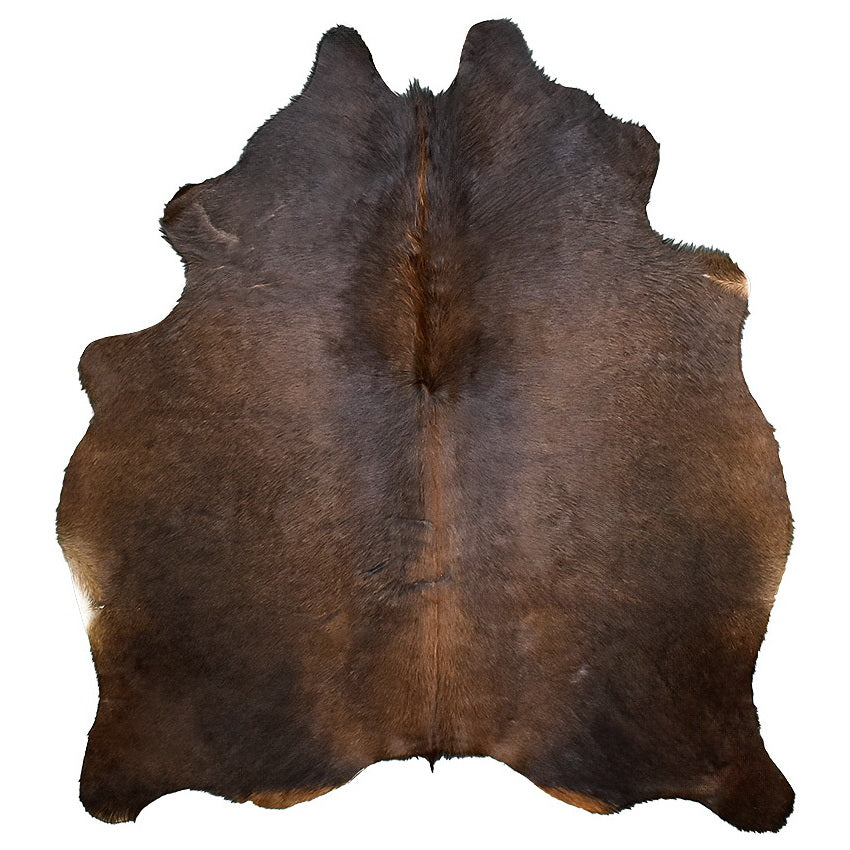 Natural Brazilian Cowhide Rug -  Chocolate, Mocha & Charcoal