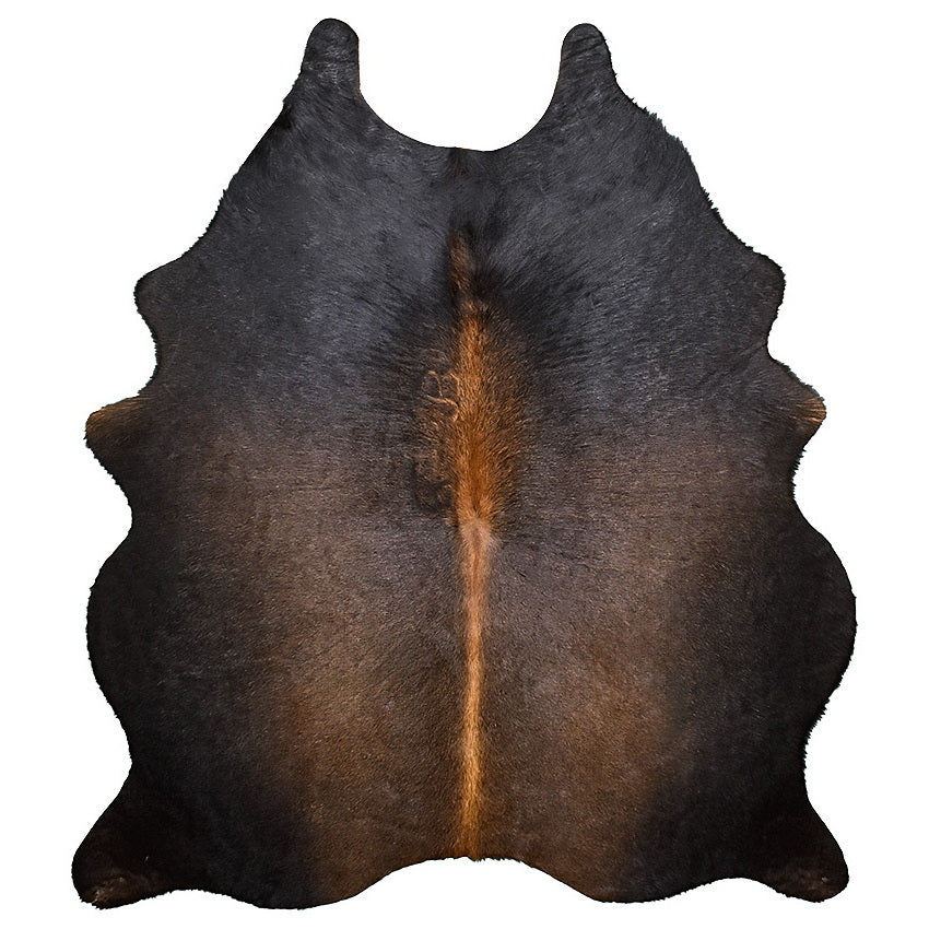 Natural Brazilian Cowhide Rug -  Charcoal, Chocolate & Mocha