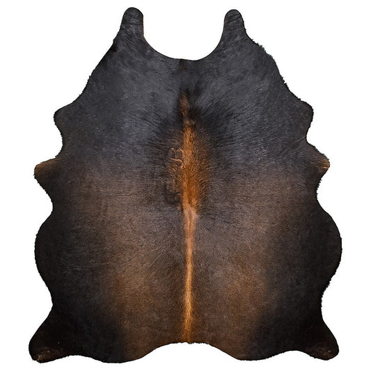 Natural Brazilian Cowhide Rug -  Charcoal, Chocolate & Mocha