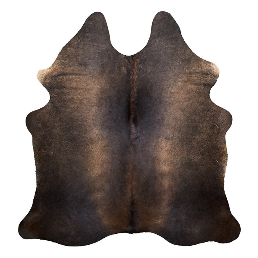Natural Brazilian Cowhide Rug -  Charcoal, Chocolate & Mocha