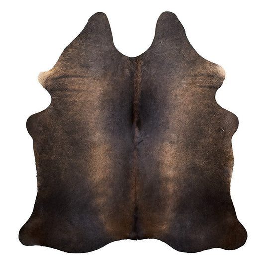 Natural Brazilian Cowhide Rug -  Charcoal, Chocolate & Mocha