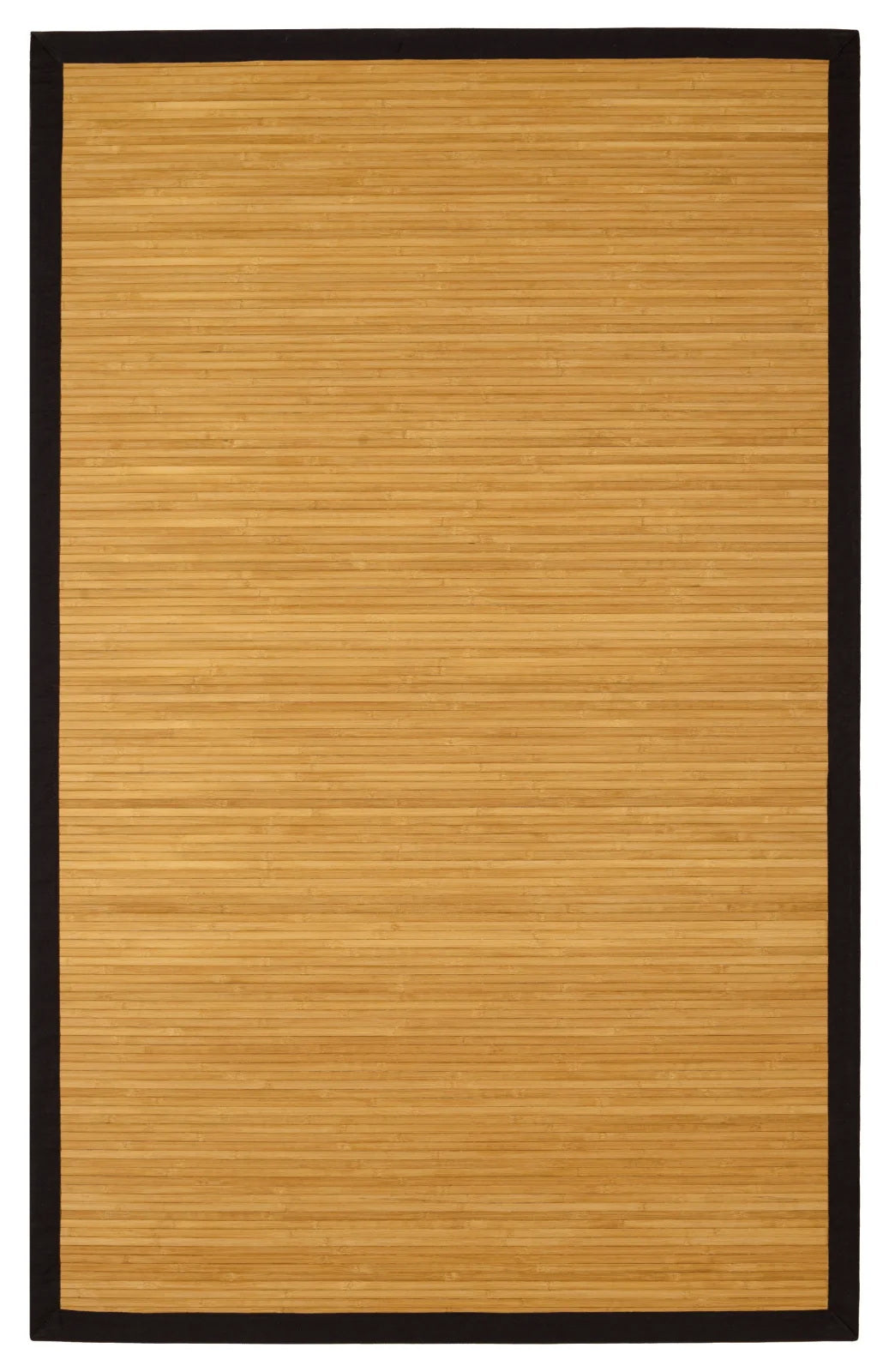 Bamboo Natural Slat Rug (5x8) – Heavy-Duty Fabric Border & Grip Backing