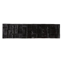 Load image into Gallery viewer, Natural Cowhide Table Runner / Black