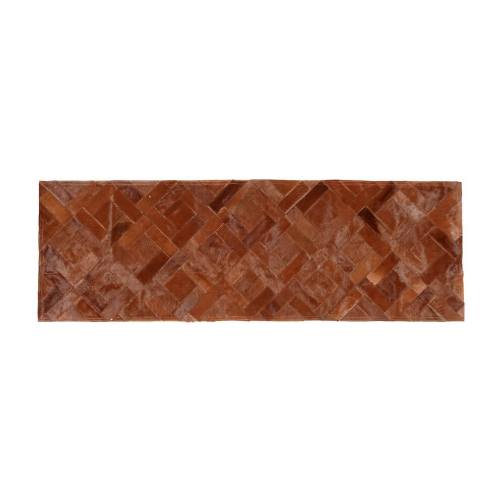 Natural Cowhide Table Runner / Mocha