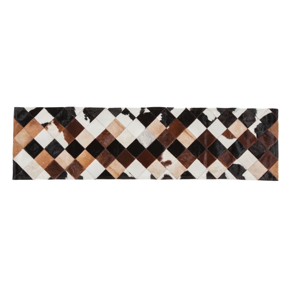 Natural Cowhide Table Runner / Mix