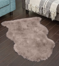 Load image into Gallery viewer, Natural Shape Sheepskin Camel 2&#39;x3&#39;