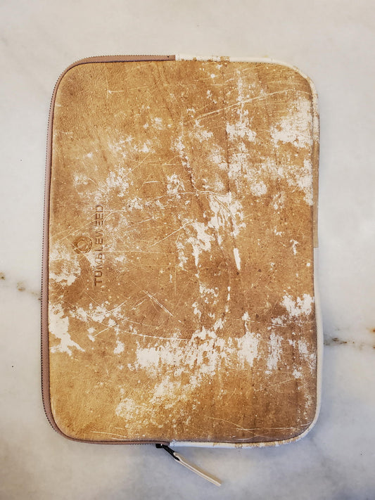 Vintage Leather 15" Laptop Case / Beige & Caramel