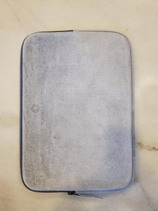 Natural Suede 15" Laptop Case / Silver