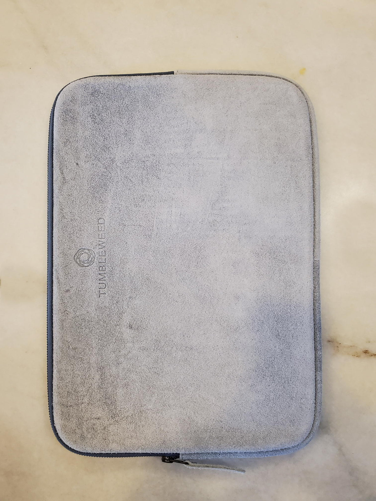 Natural Suede 13" Laptop Case / Silver