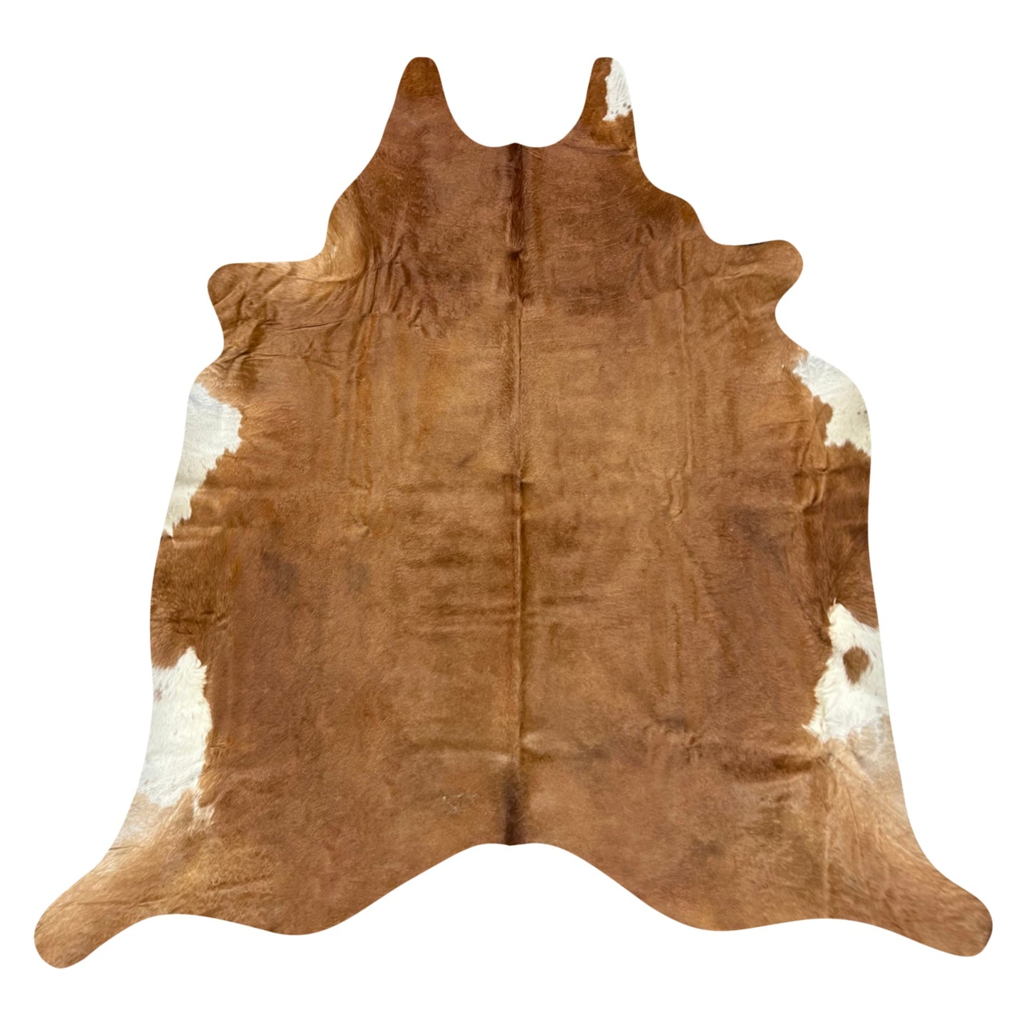 Natural Brazilian Cowhide Rug -  Mocha & Ivory