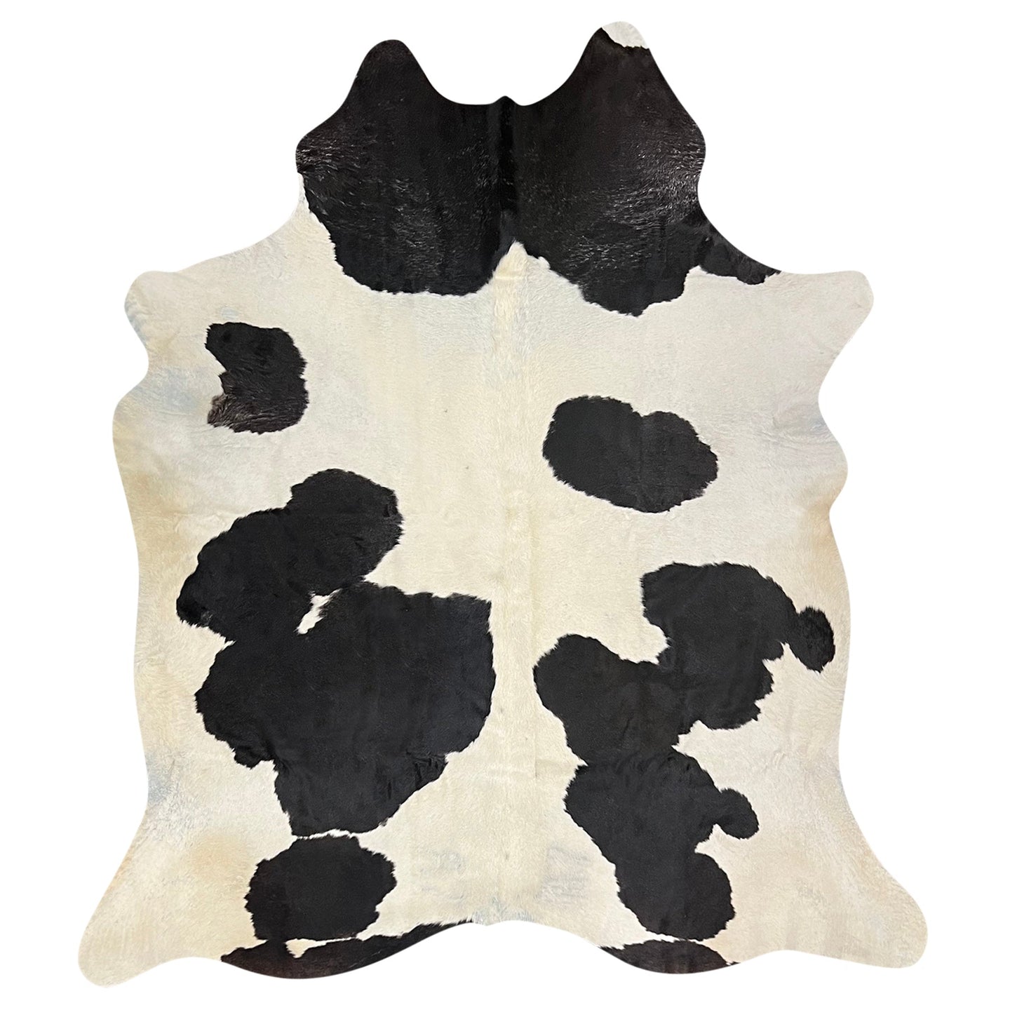 Natural Brazilian Cowhide Rug -  Ivory & Espresso