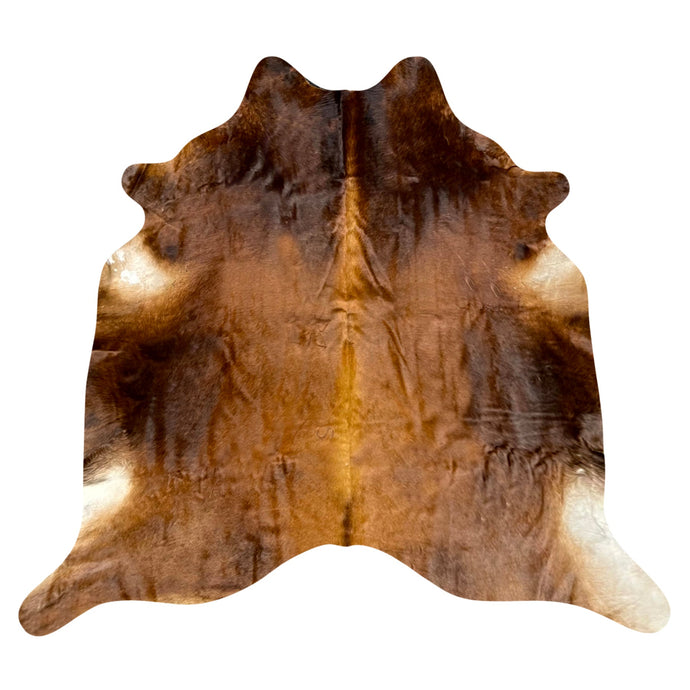 Natural Brazilian Cowhide Rug -  Mocha, Caramel & Ivory